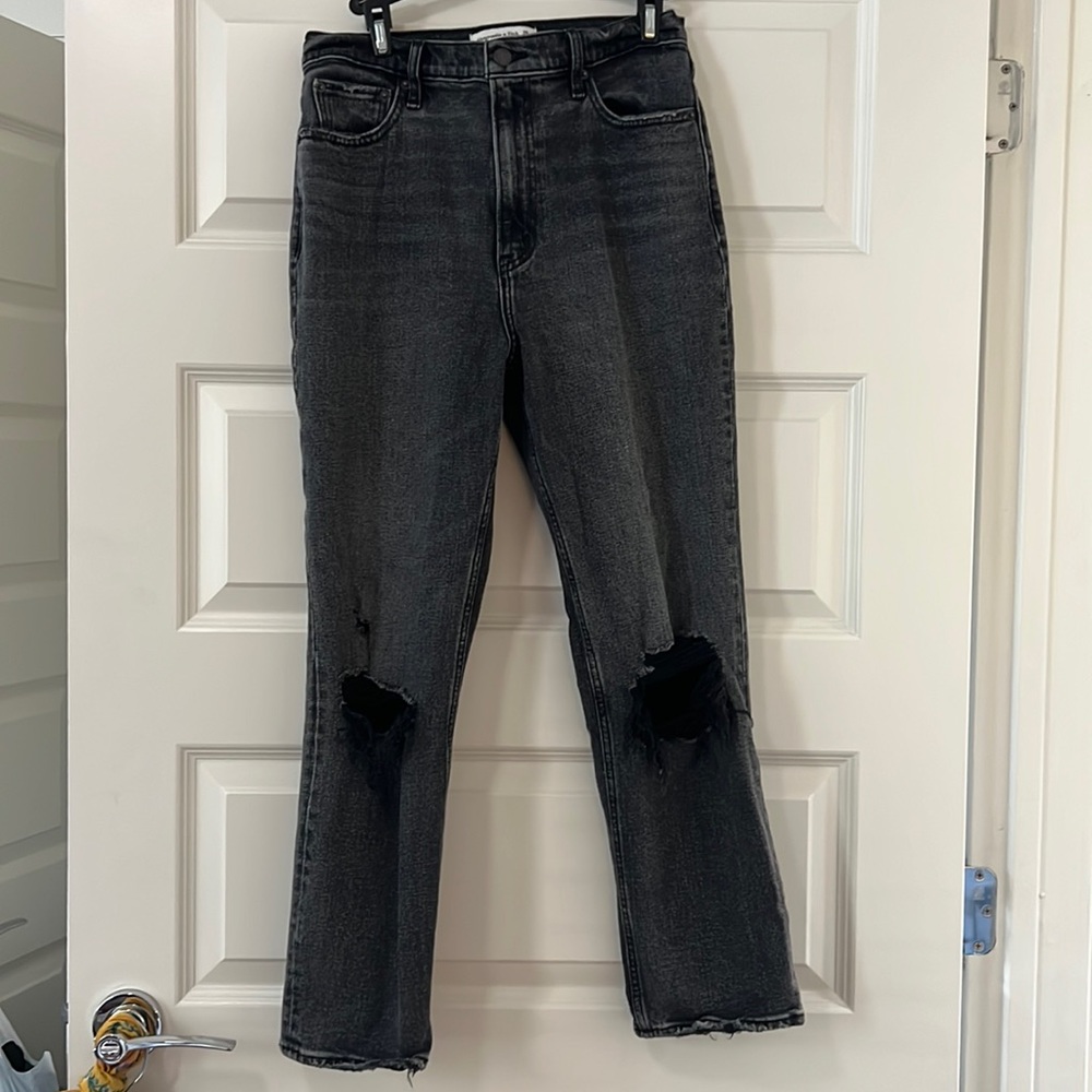 Abercrombie & Fitch ultra high-rise ankle straight